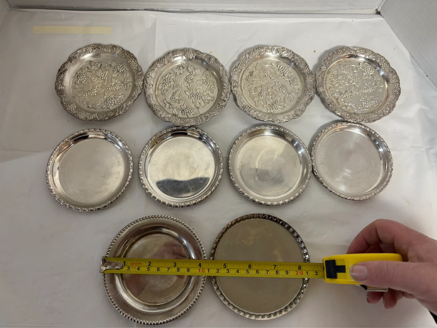 Sheffield England Silver Plate Coaster Set and Barware - photo 3