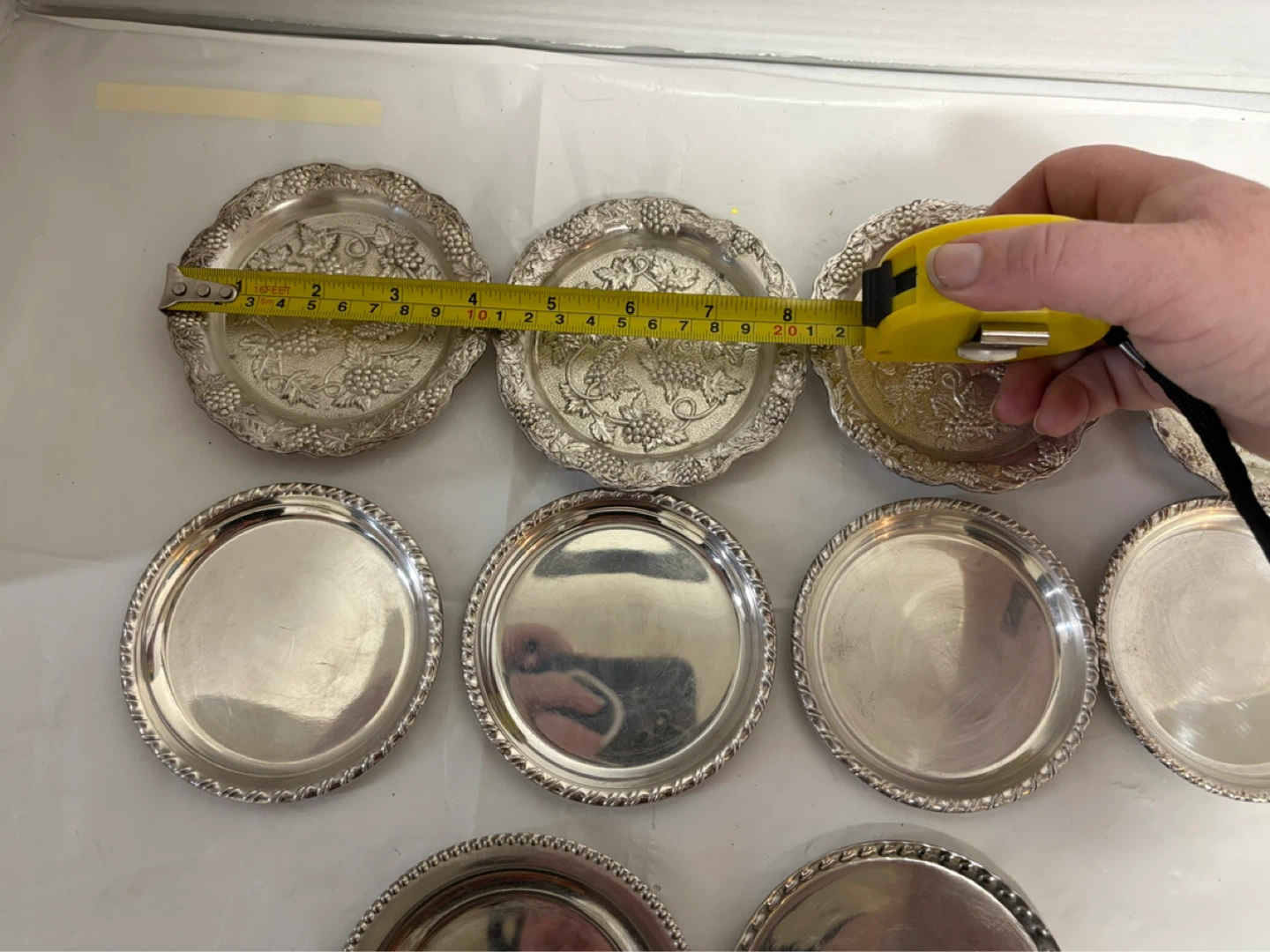 Sheffield England Silver Plate Coaster Set and Barware - photo 4