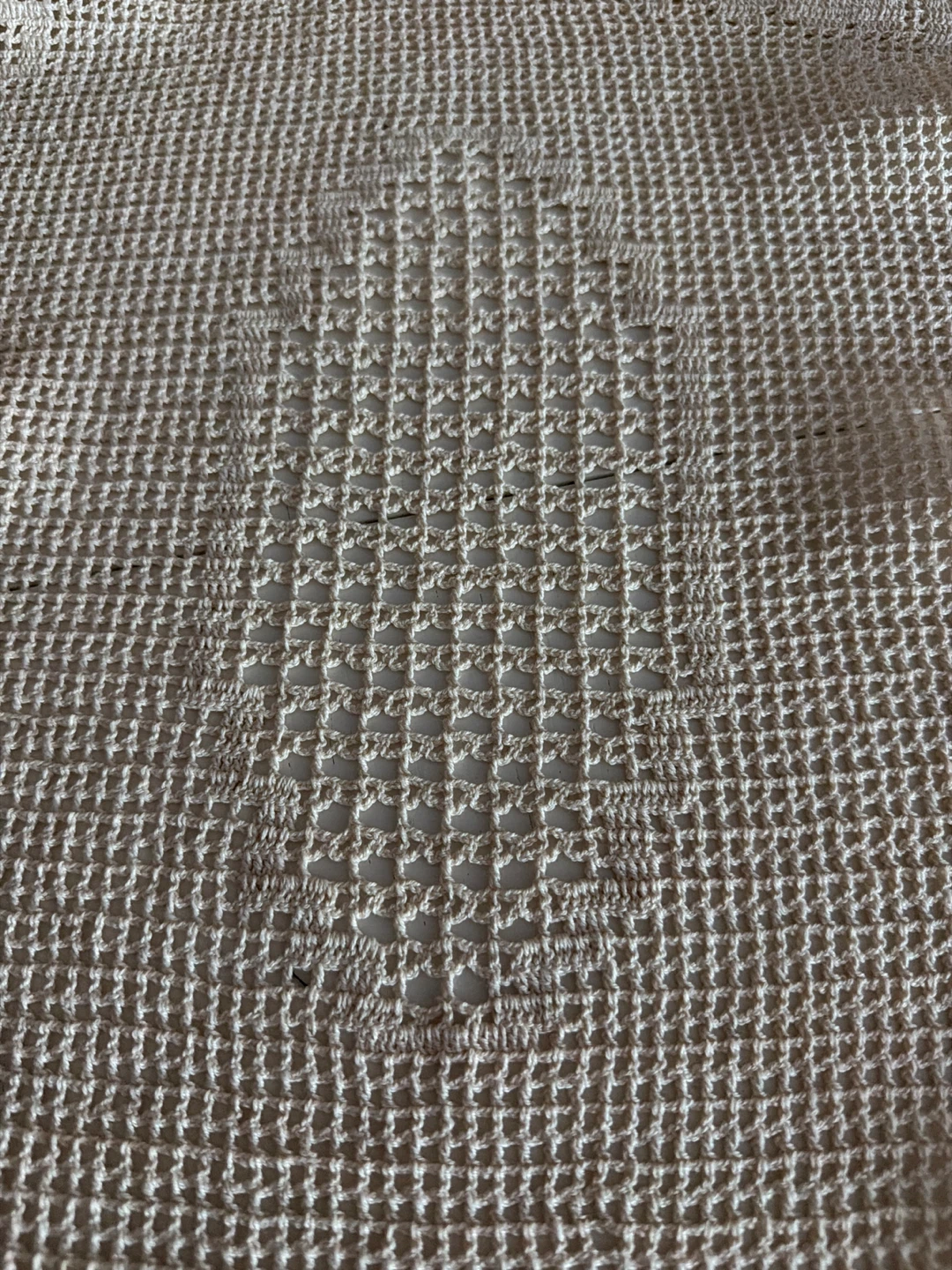 Hand Crocheted Table Runner - Cream - photo 3