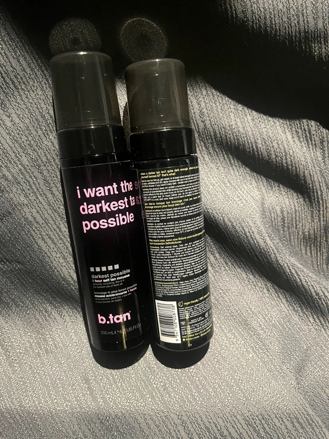 b.tan Tanned AF Darkest Possible 1 Hour Tan Mousse (2x 200ml) - photo 2