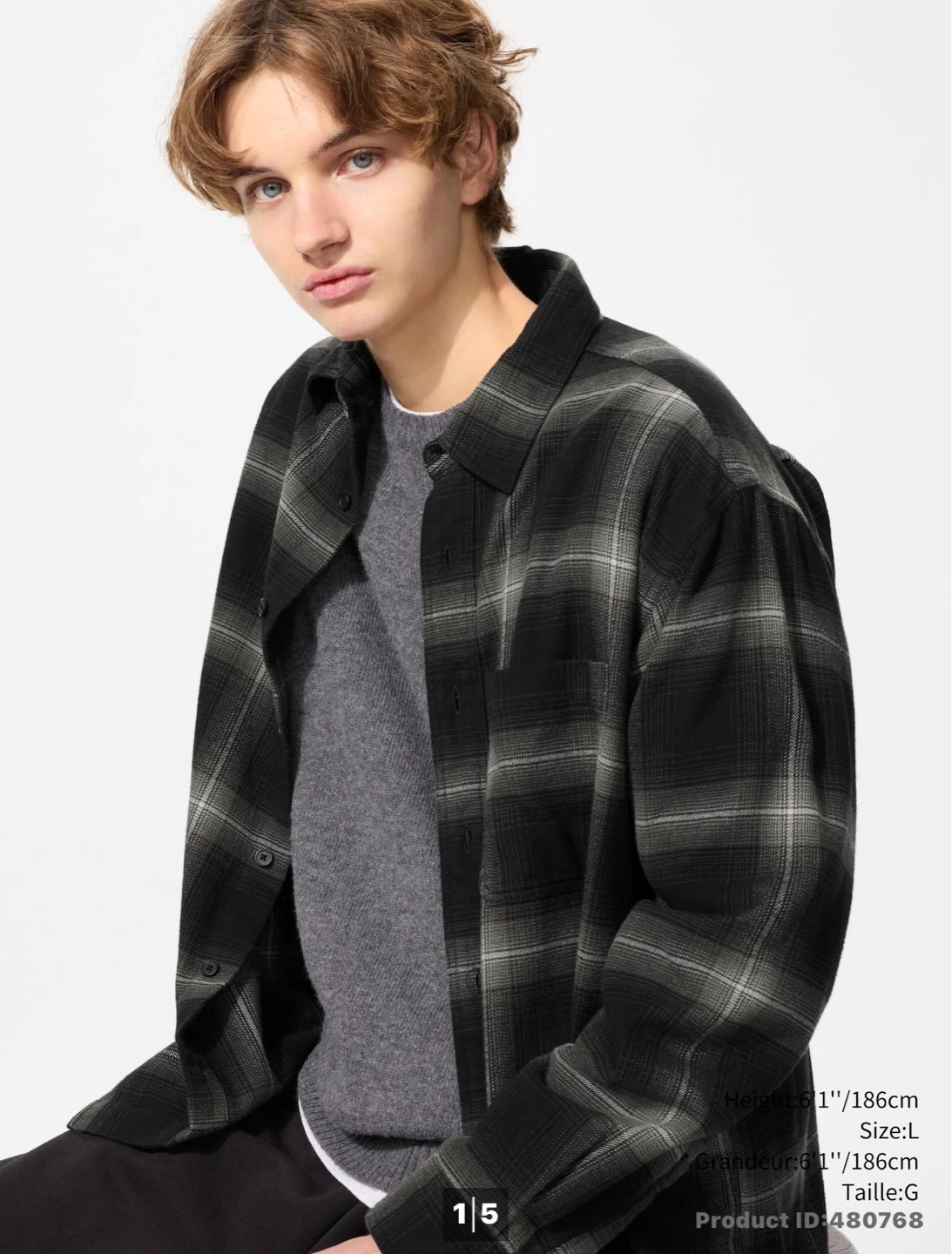 BRAND NEW UNIQLO FLANNEL CHECKED SHIRT (UNISEX MEN M)