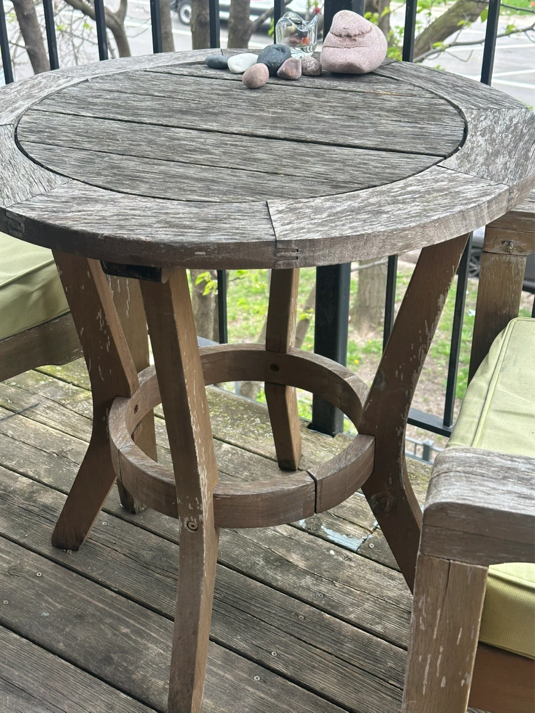 Wooden Balcony Table and Chairs Set - photo 3