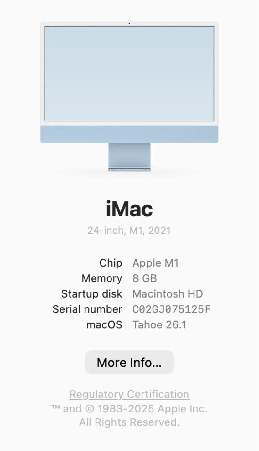 Apple iMac 24-inch M1 2021 Blue - photo 3