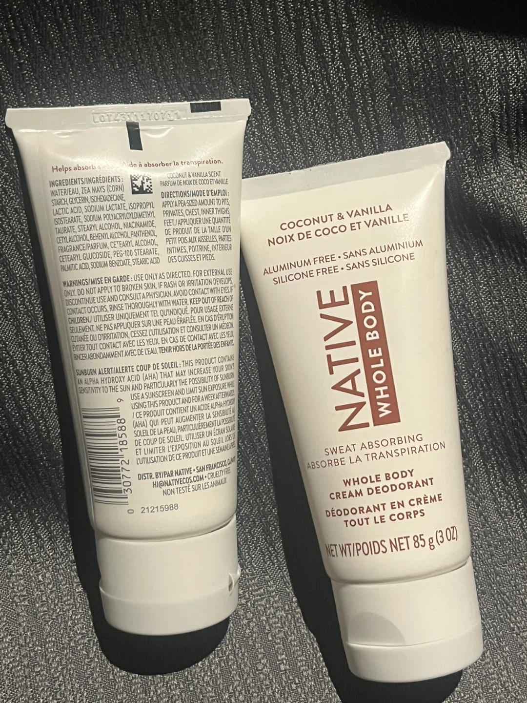 Native Whole Body Cream Deodorant - Coconut & Vanilla (2 x 85g) - photo 2