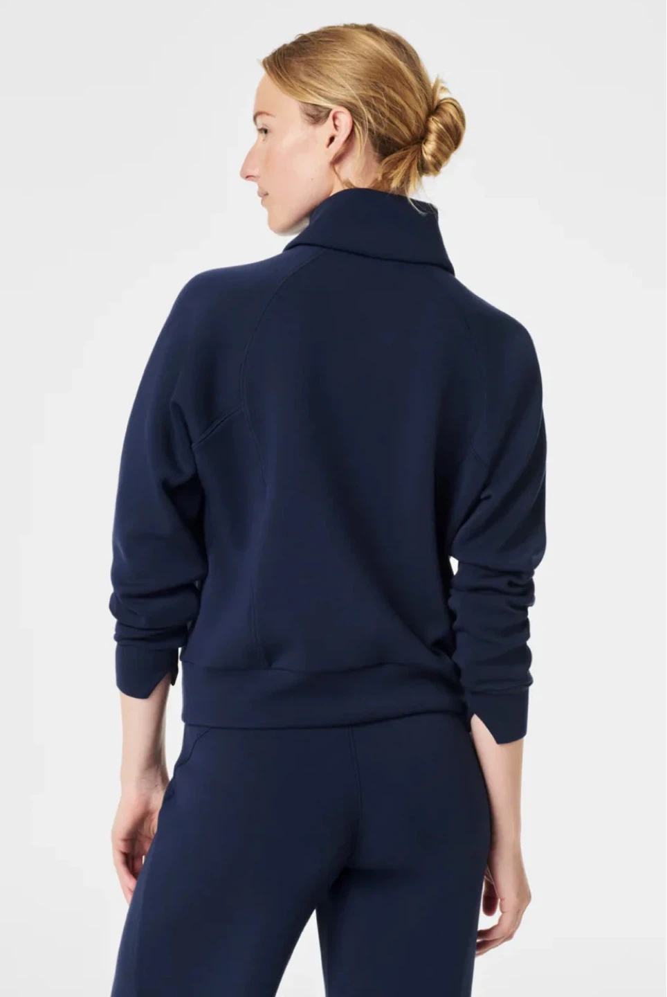 Navy Blue 1/4 Zip Pullover Sweatshirt - photo 4
