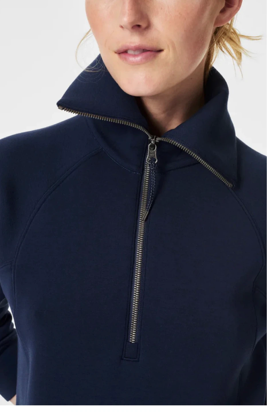 Navy Blue 1/4 Zip Pullover Sweatshirt - photo 2