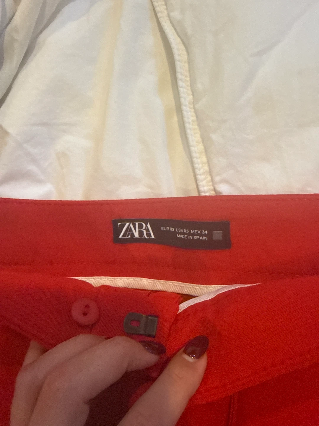 ZARA Red Wide Leg Trousers - Size XS - photo 2