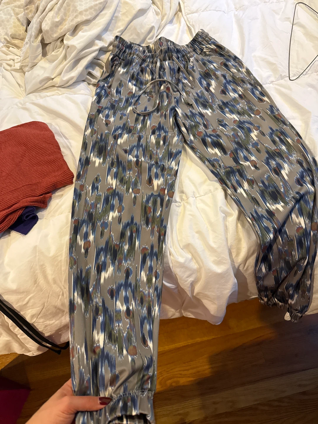 Rachel Zoe Women's XS Patterned Elastic Waist Pants
