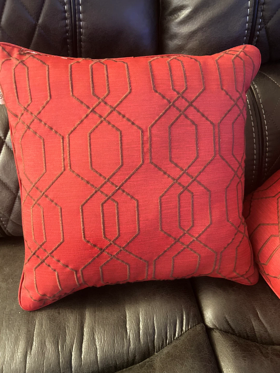 Red Decorative Throw Pillows (Set of 3) - photo 3