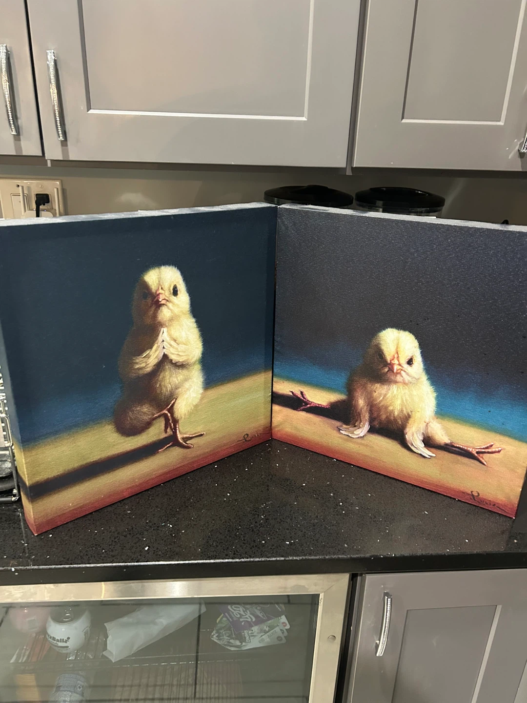 Two Chick Canvas Wall Art Prints