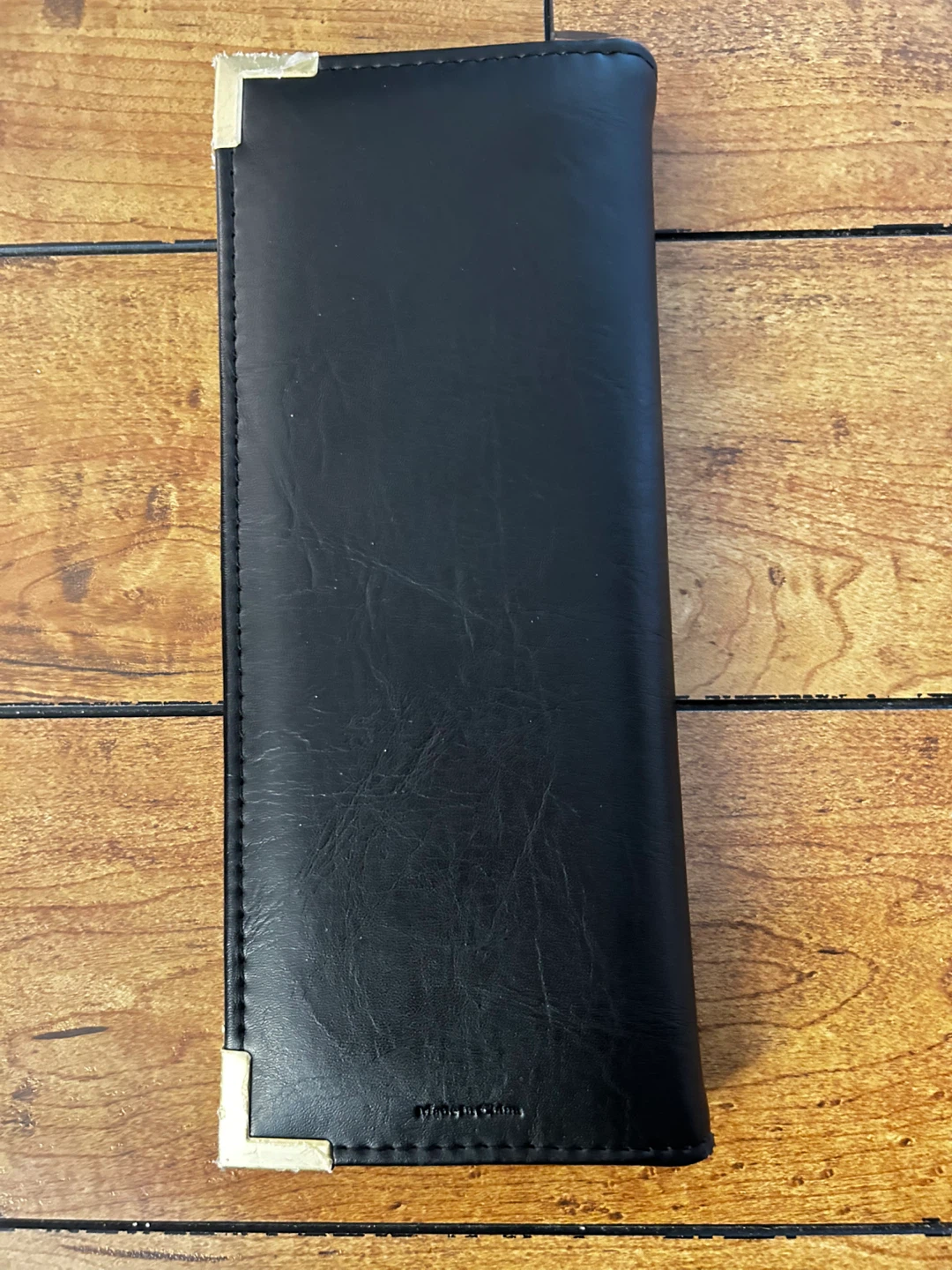 Black Faux Leather Billfold Card Holder