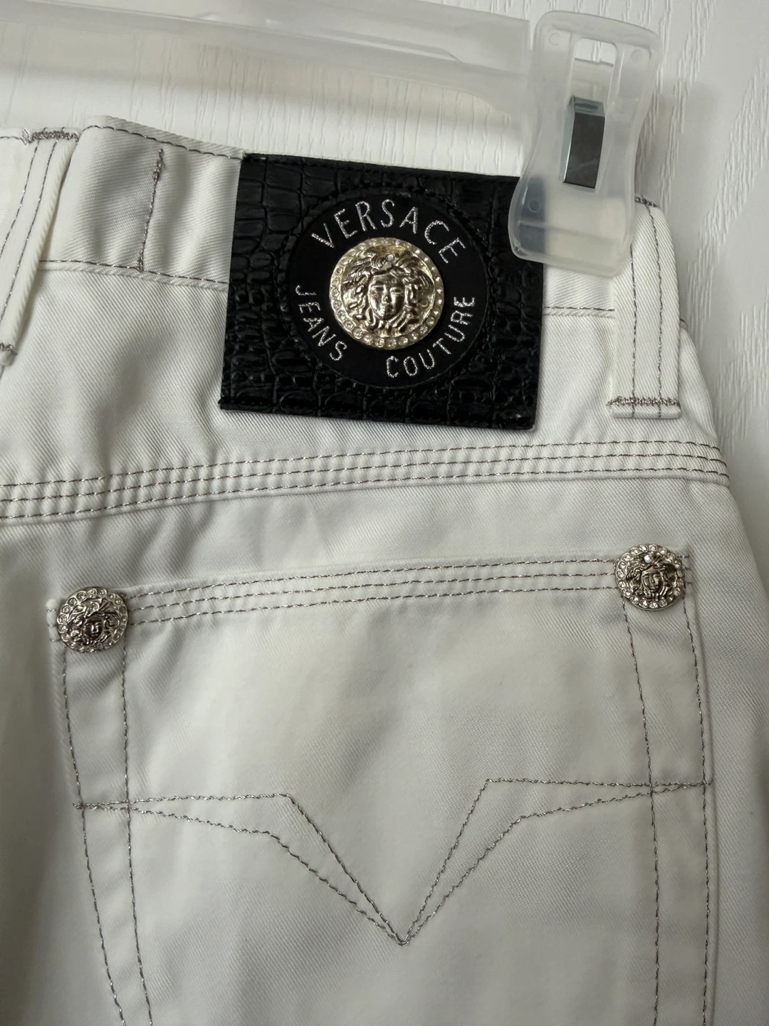 New White Versace Jeans Couture denim pants