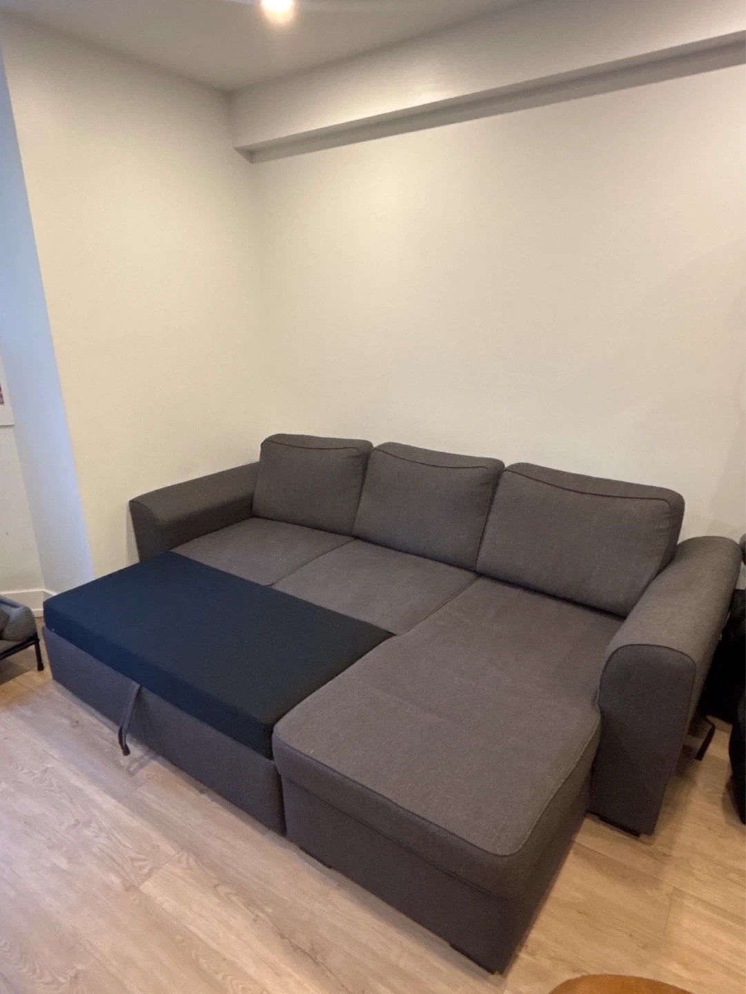 Grey Sectional Sofa with Storage - photo 2