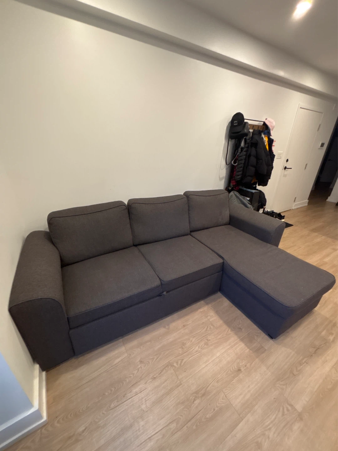 Grey Sectional Sofa with Storage - photo 4