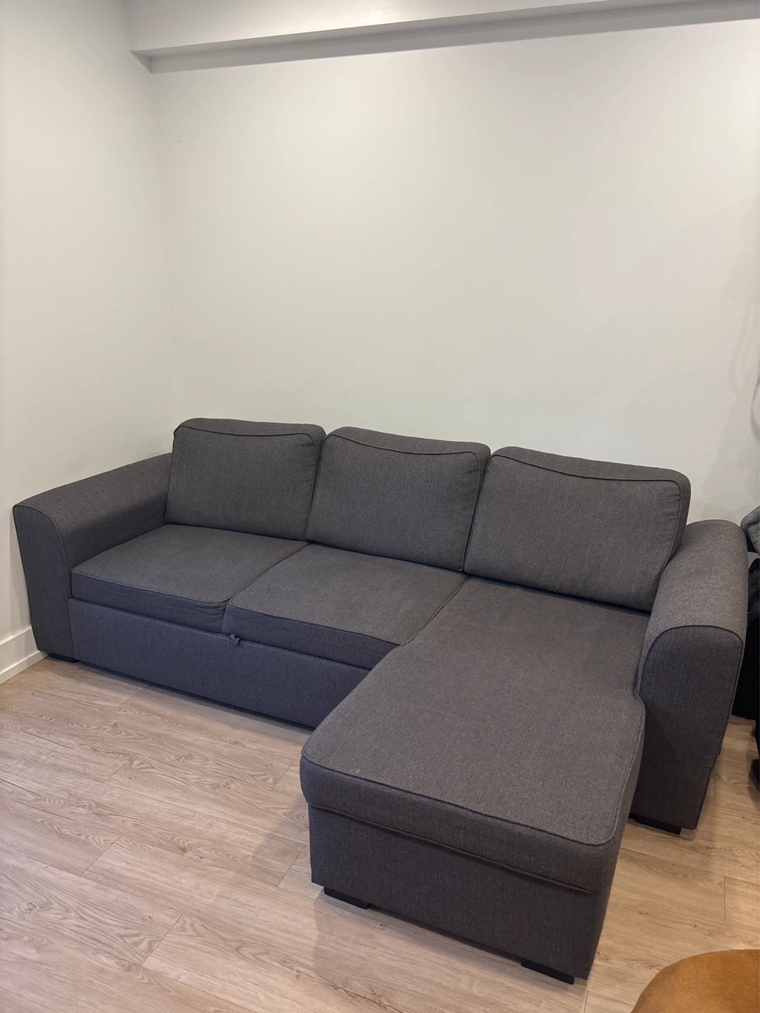 Grey Sectional Sofa with Storage
