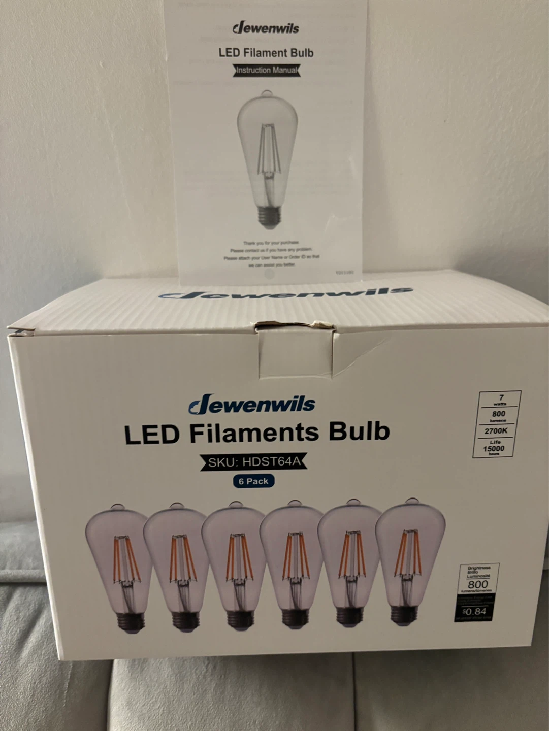 (Free) NEW LED Filaments Bulb, 6 Pack - photo 3