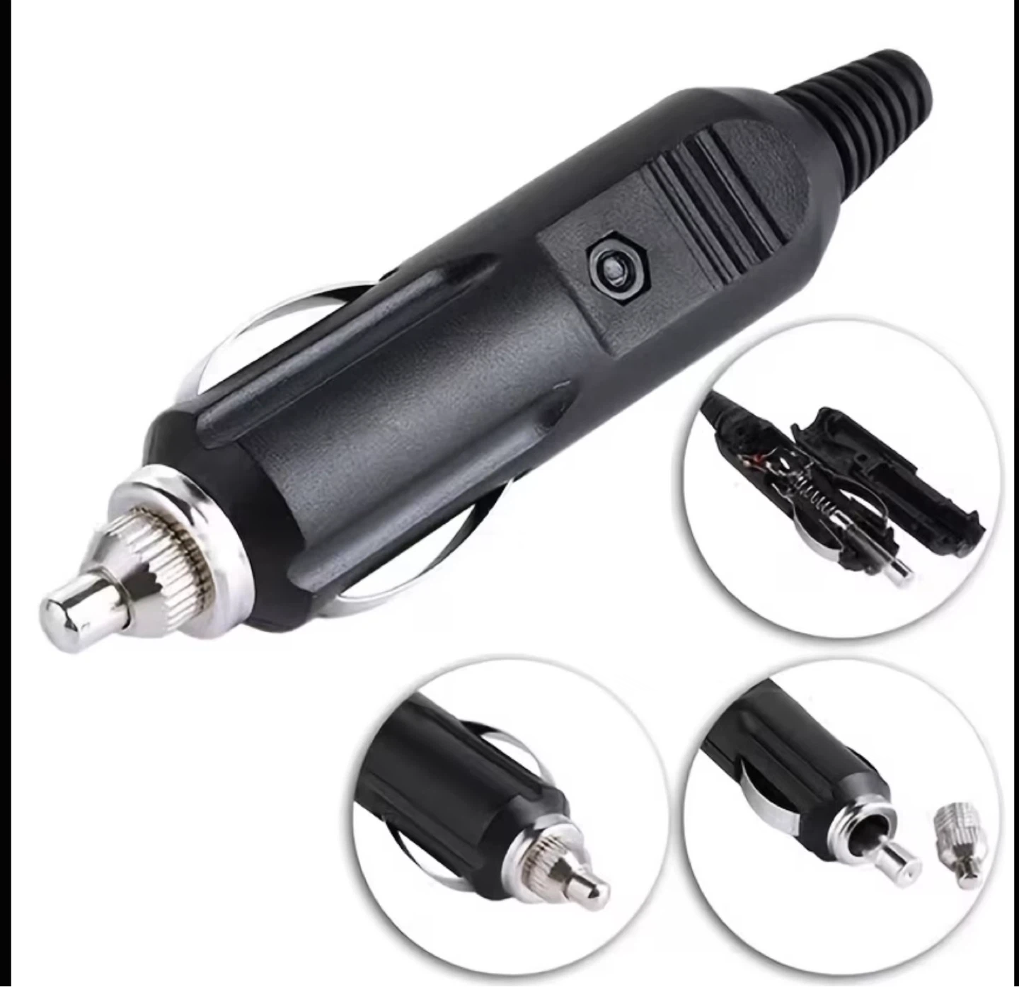 1pcs 12V High Power Male Car Plug Connector with LED
