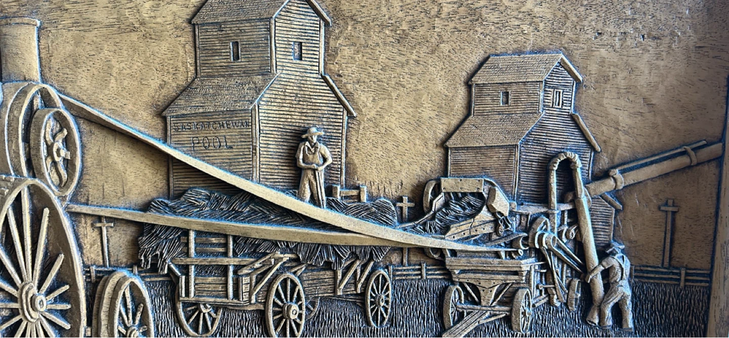 Carved "Harvest Time" Wooden Wall Art by Ken Marshall - photo 3