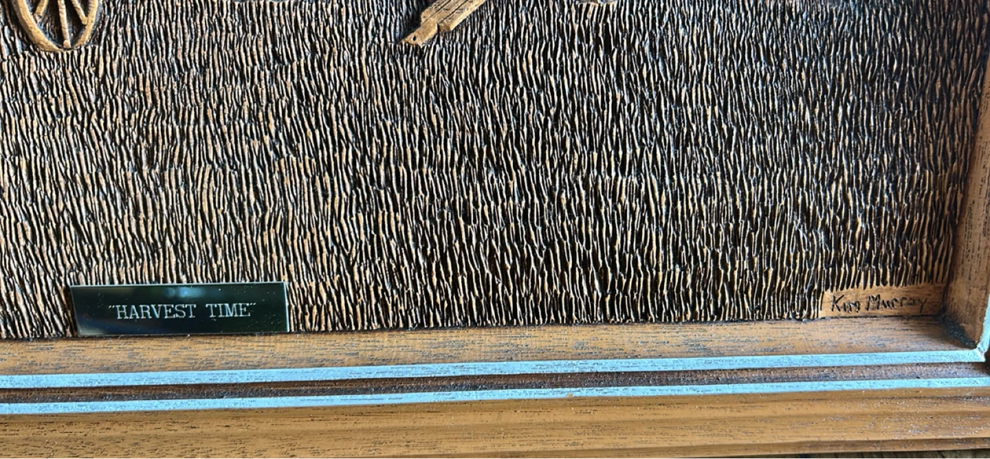 Carved "Harvest Time" Wooden Wall Art by Ken Marshall - photo 4