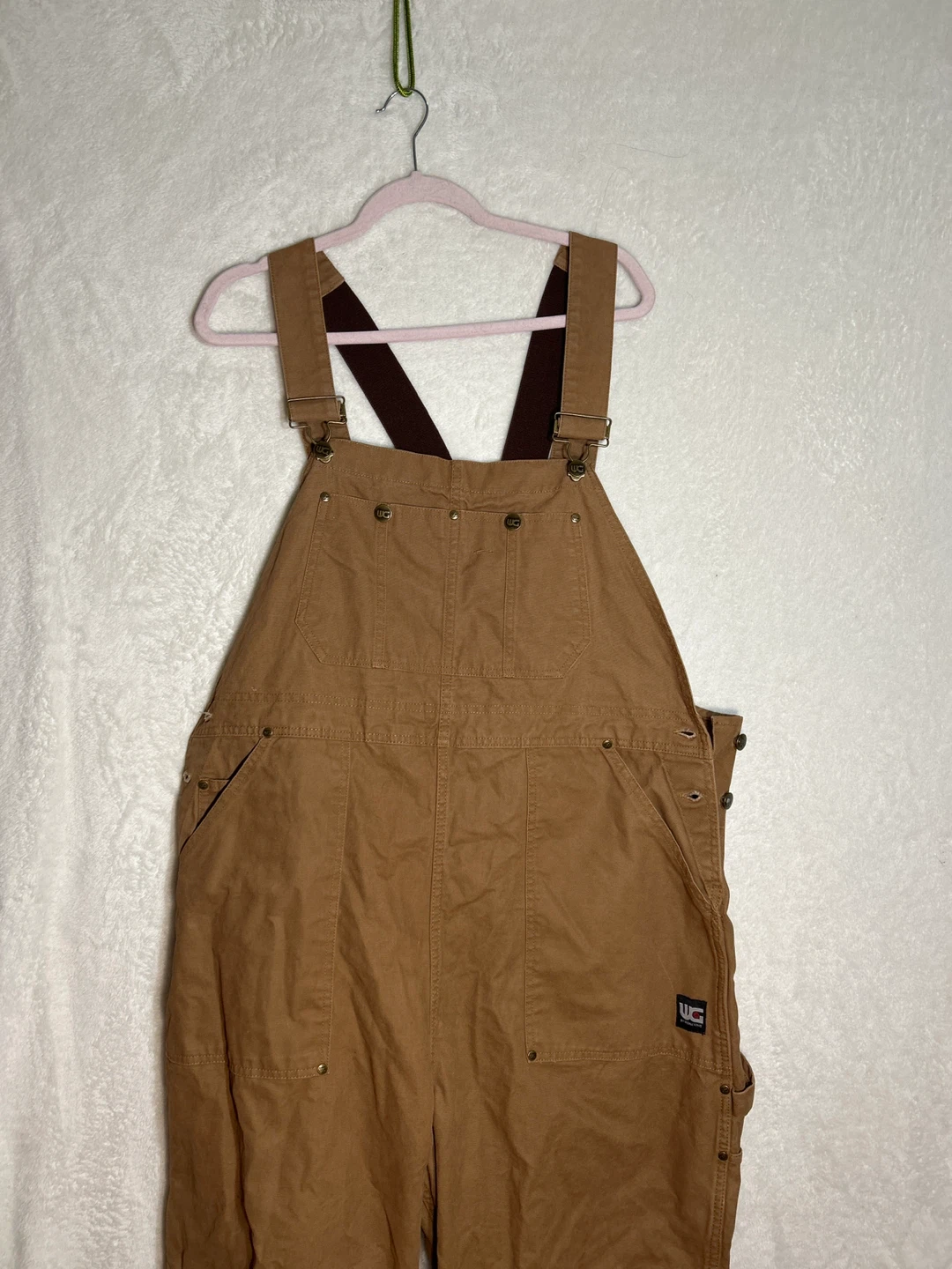 WUG Brown Canvas Bib Overalls - XL