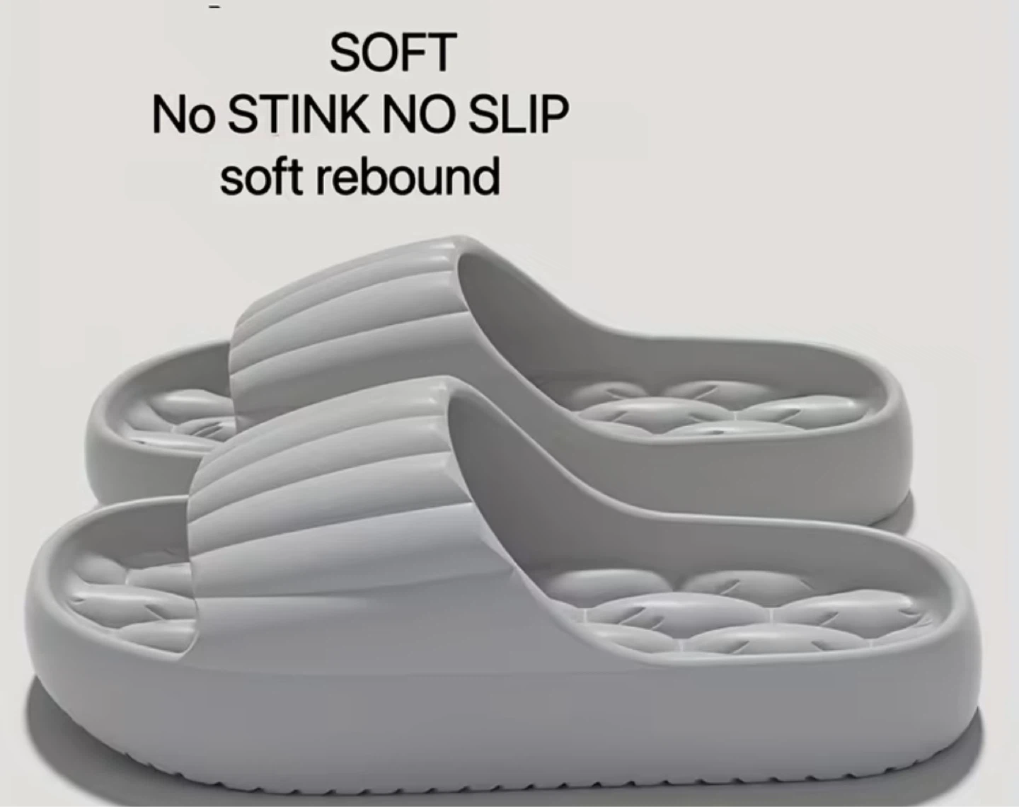 White Slides No Slip Soft Rebound