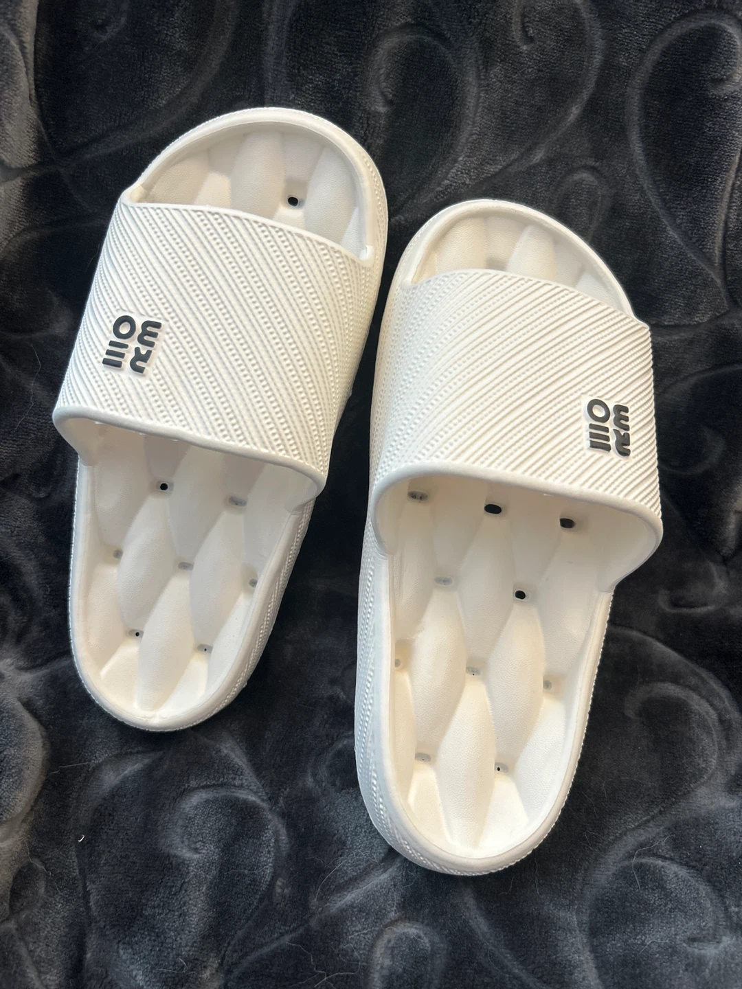 White Slides No Slip Soft Rebound - photo 2
