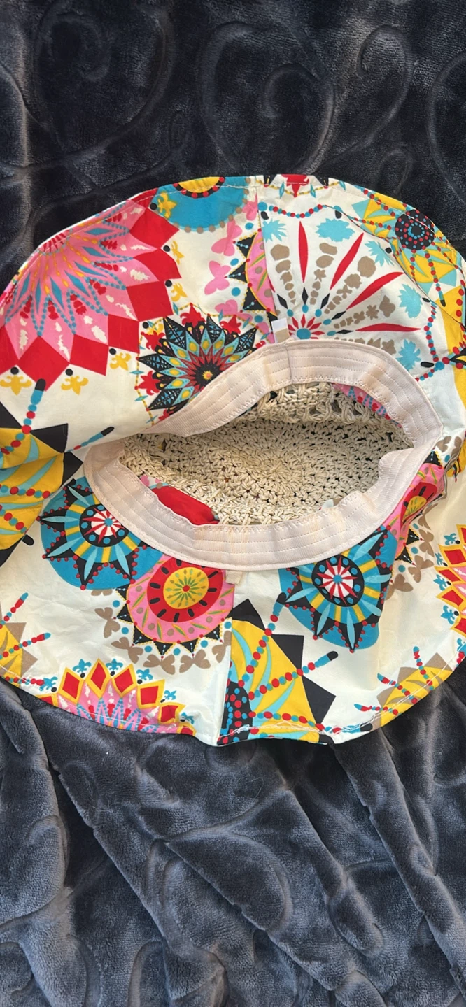Fashionable Wide-Brimmed Sun Hat Along with 2 hat clips - photo 2