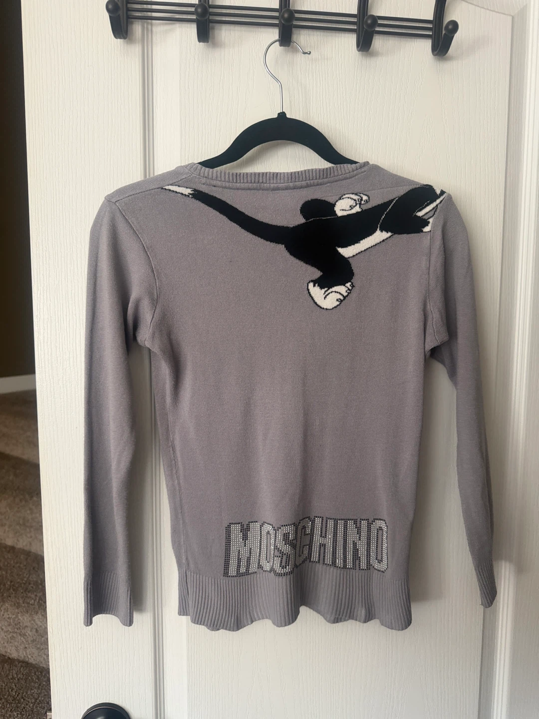 Love Moschino Women's Grey Tweety & Sylvester Sweater - Size M - photo 2
