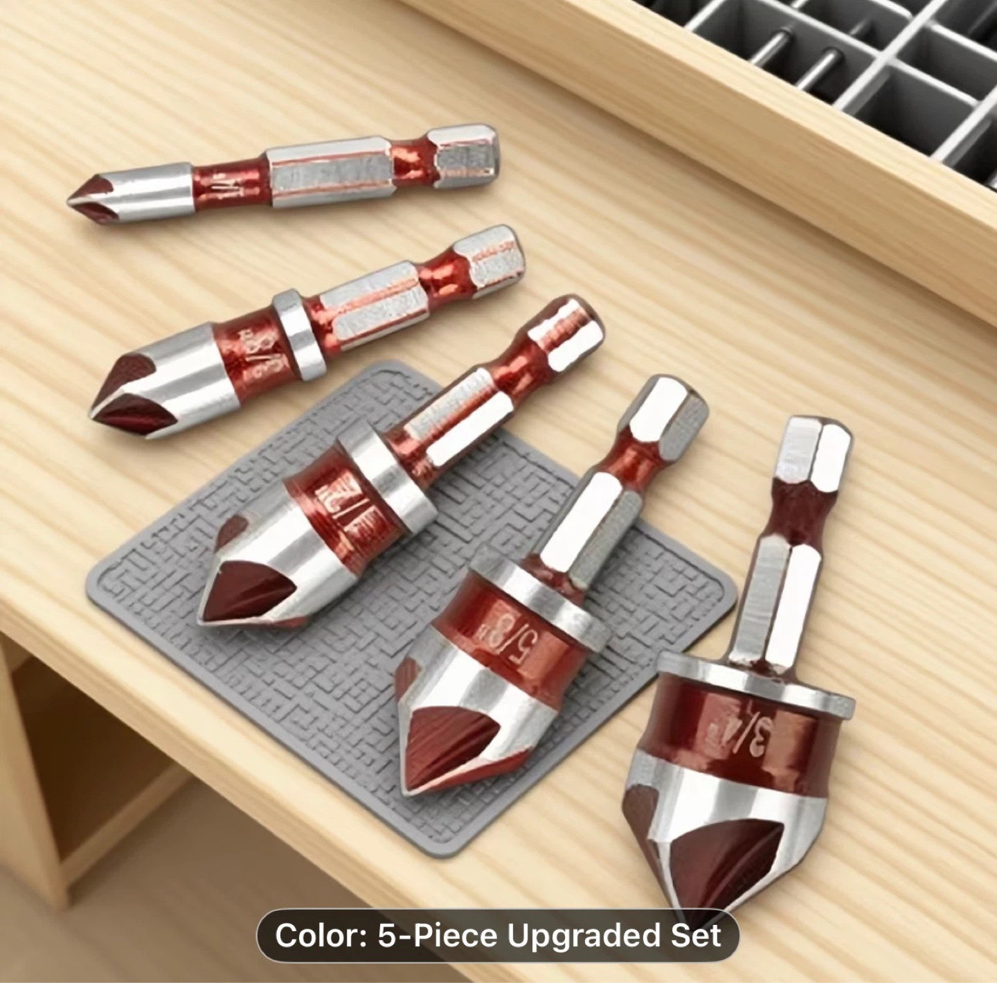 5pcs High-Speed Steel Countersink Drill Bit Set