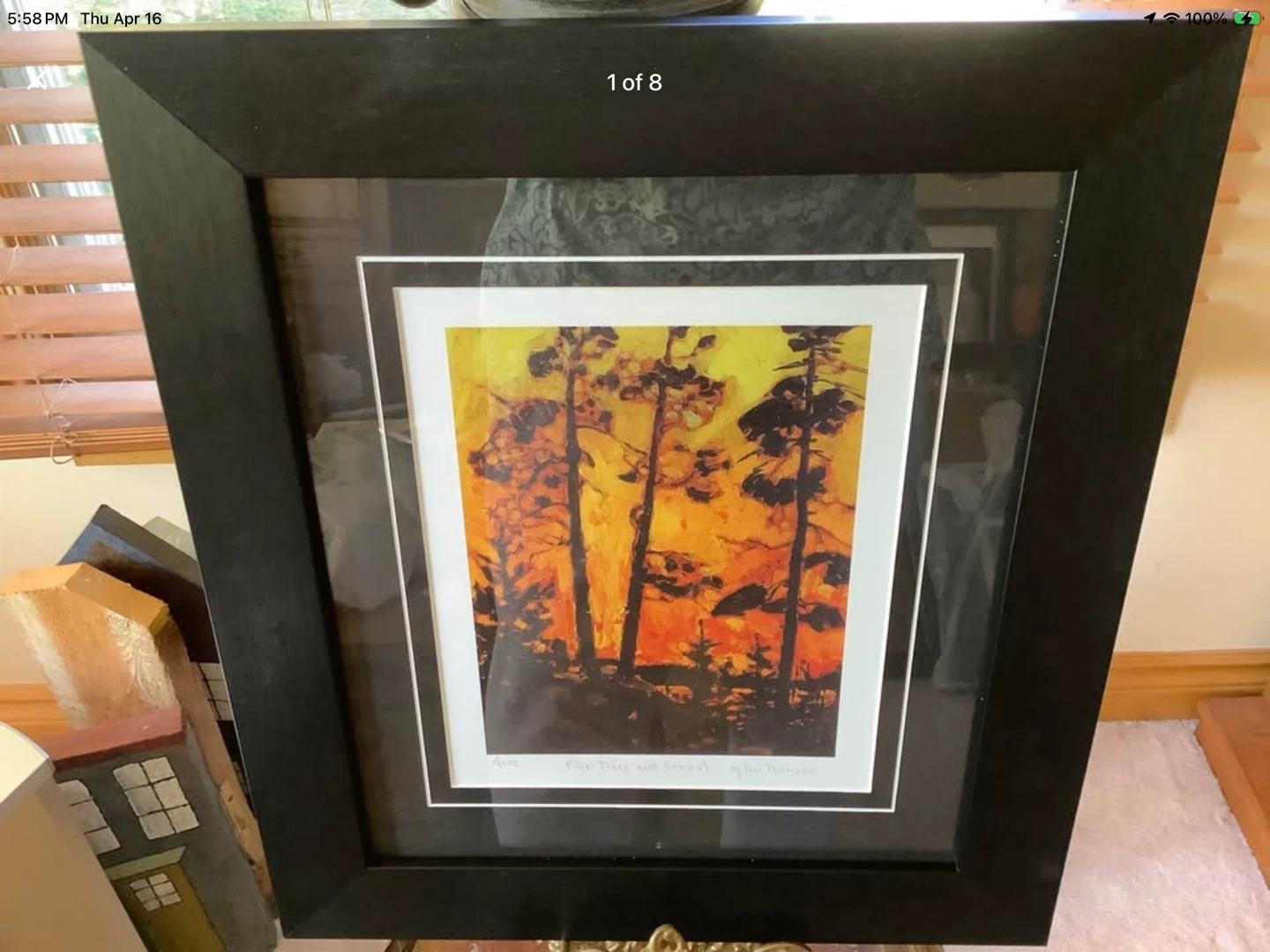 Grp of 7 Tom Thomson’s Ltd Ed Print “Pine Trees and Sunset” 🐞
