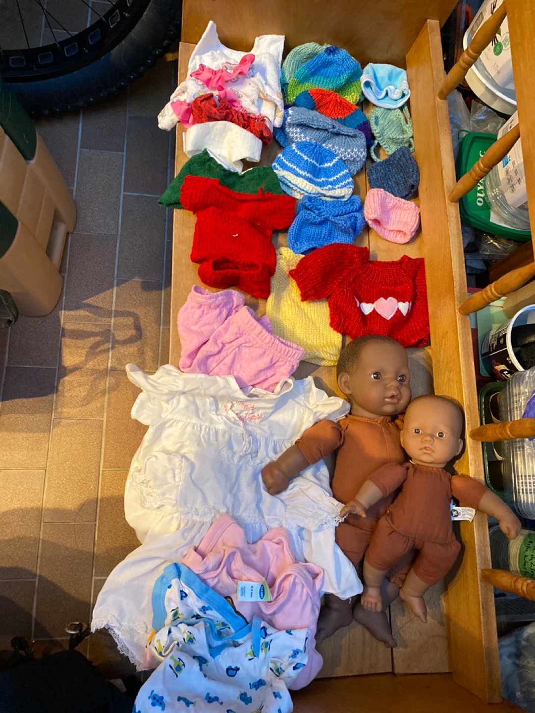 2 Baby Dolls with lot of clothes