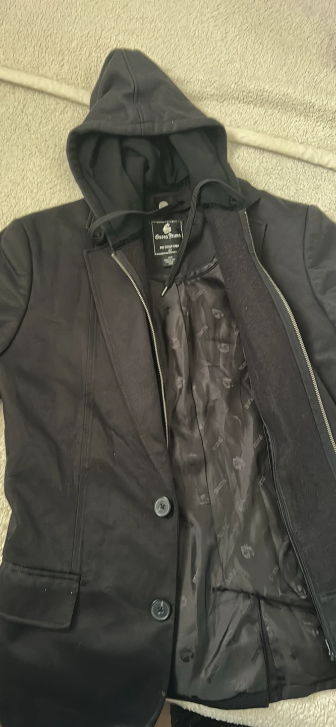 Oxxo Stella Black Hoodie Blazer