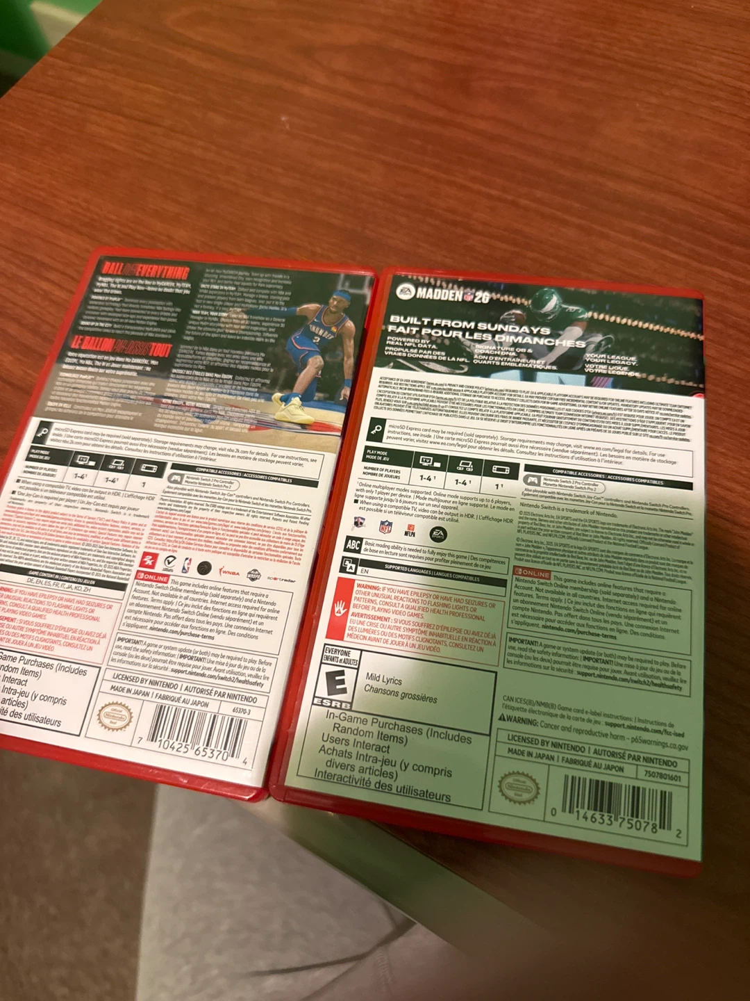 Nintendo Switch 2 Madden NFL 26 and NBA 2K26 Games - photo 2