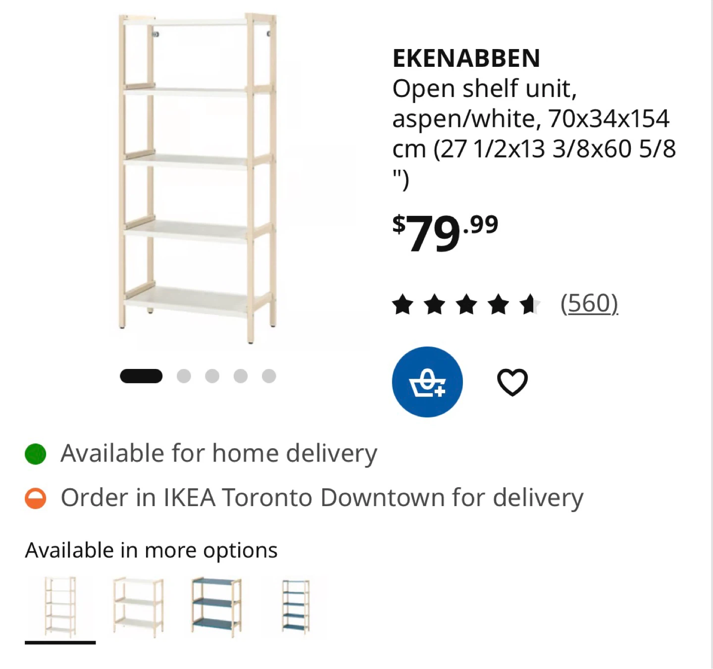 IKEA EKENABBEN Open Shelf Unit Aspen/White - photo 3