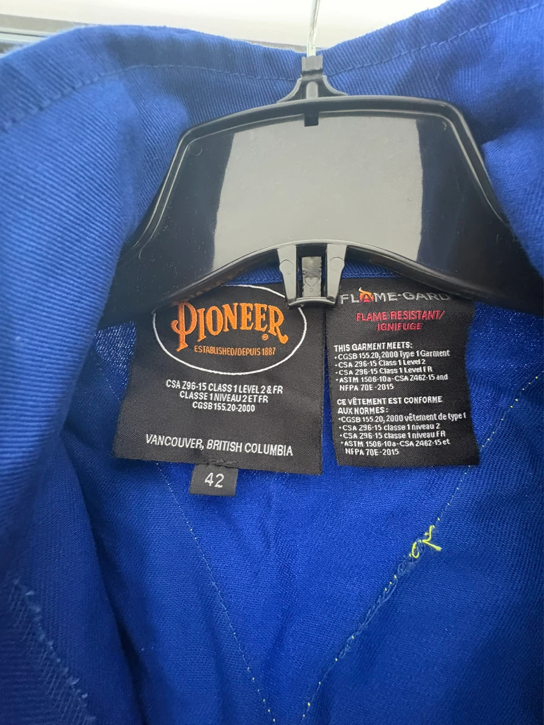 Pioneer Flame-Gard Flame Resistant Coveralls Size 42 - photo 2