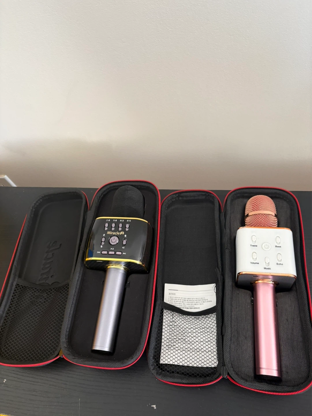 Miracle & Royche Portable Karaoke Microphones with Cases