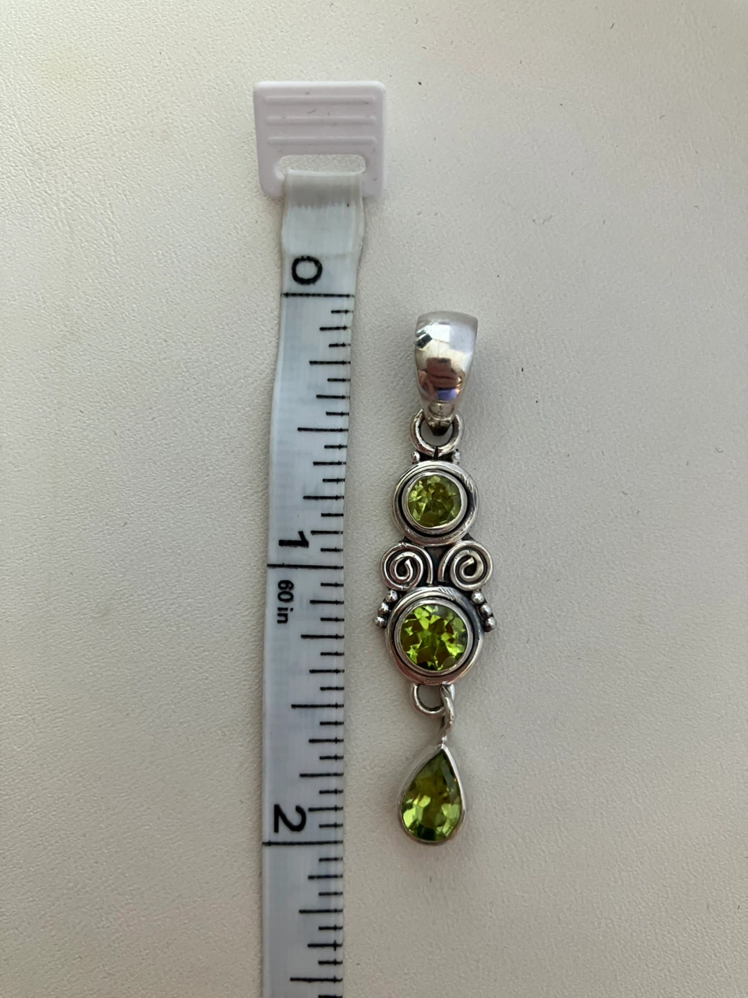 Sterling Silver Peridot Pendant Necklace