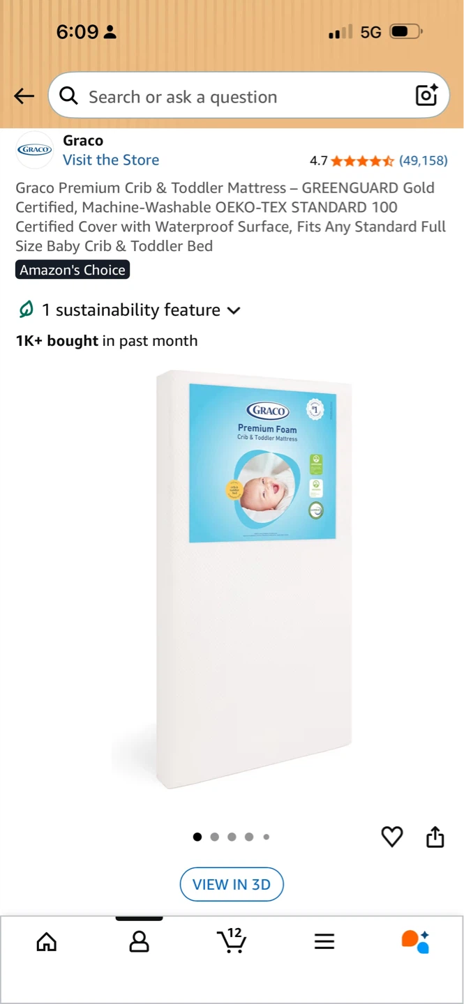 Graco Premium Crib & Toddler Mattress