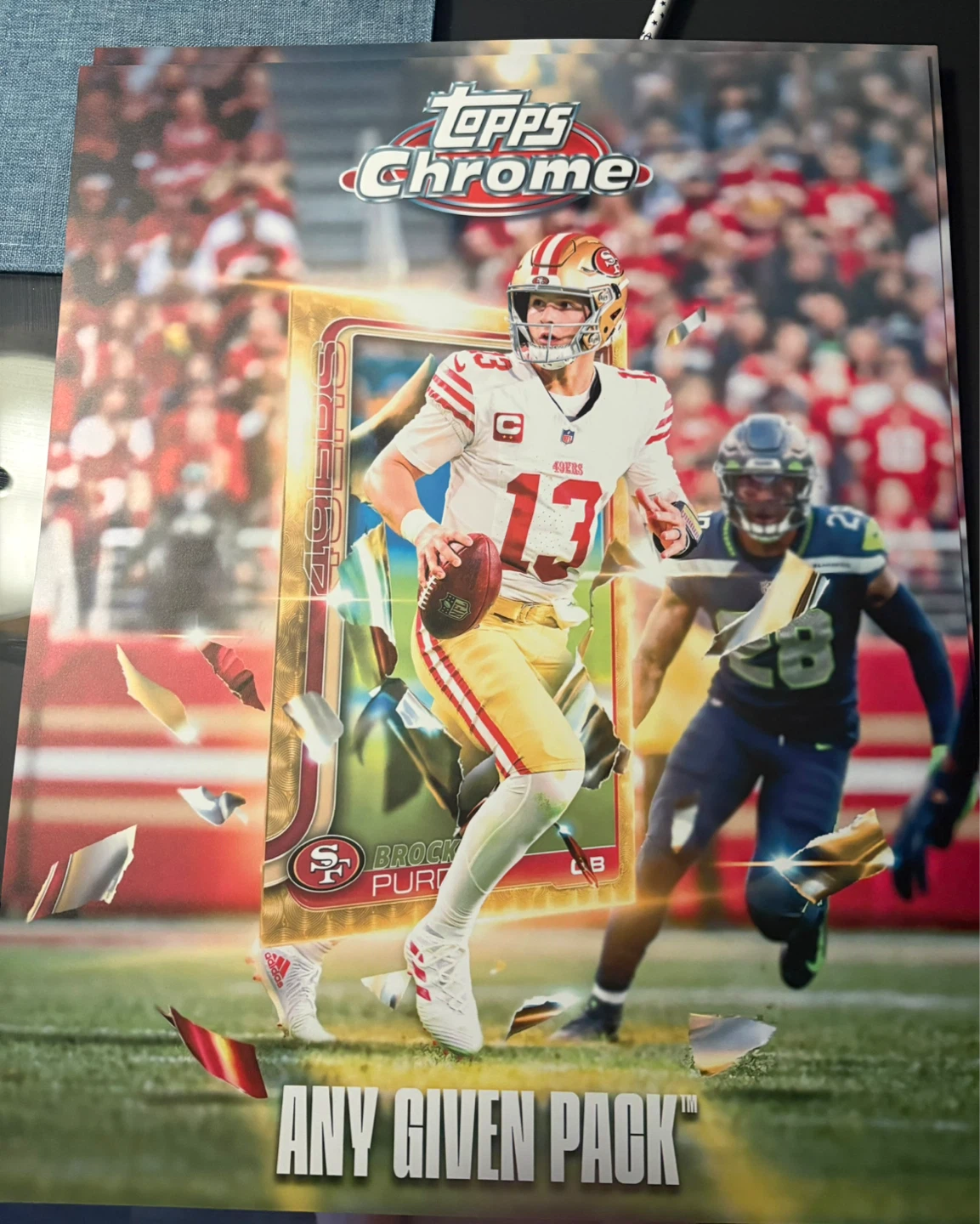 Brock Purdy Topps Chrome Poster