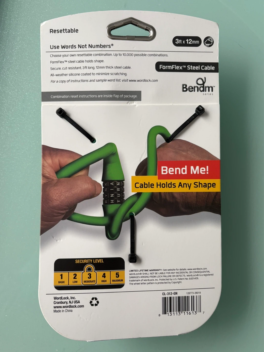3ft. Combination wordlock bike cable lock - photo 2