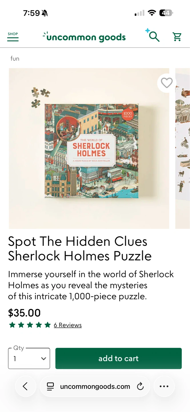 The World of Sherlock Holmes Jigsaw Puzzle - 1000 Pieces - photo 2