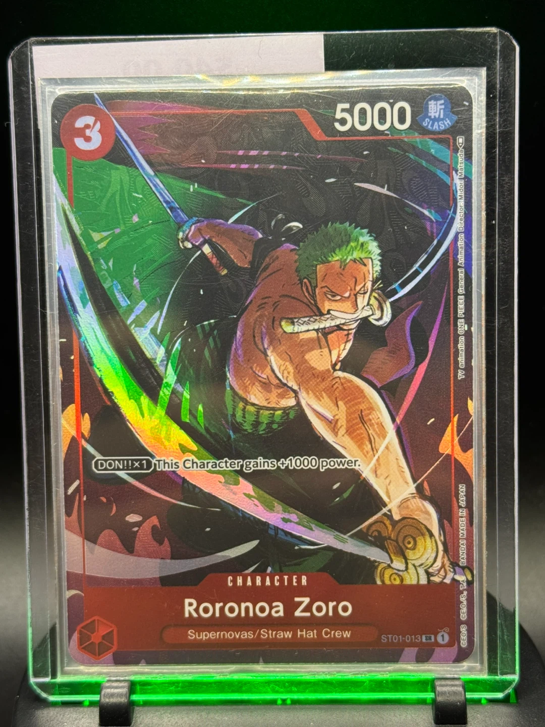One Piece Card Game Roronoa Zoro ST01-013 - photo 2