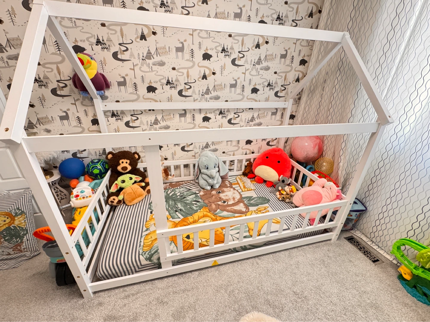 White Wooden House Bed Frame