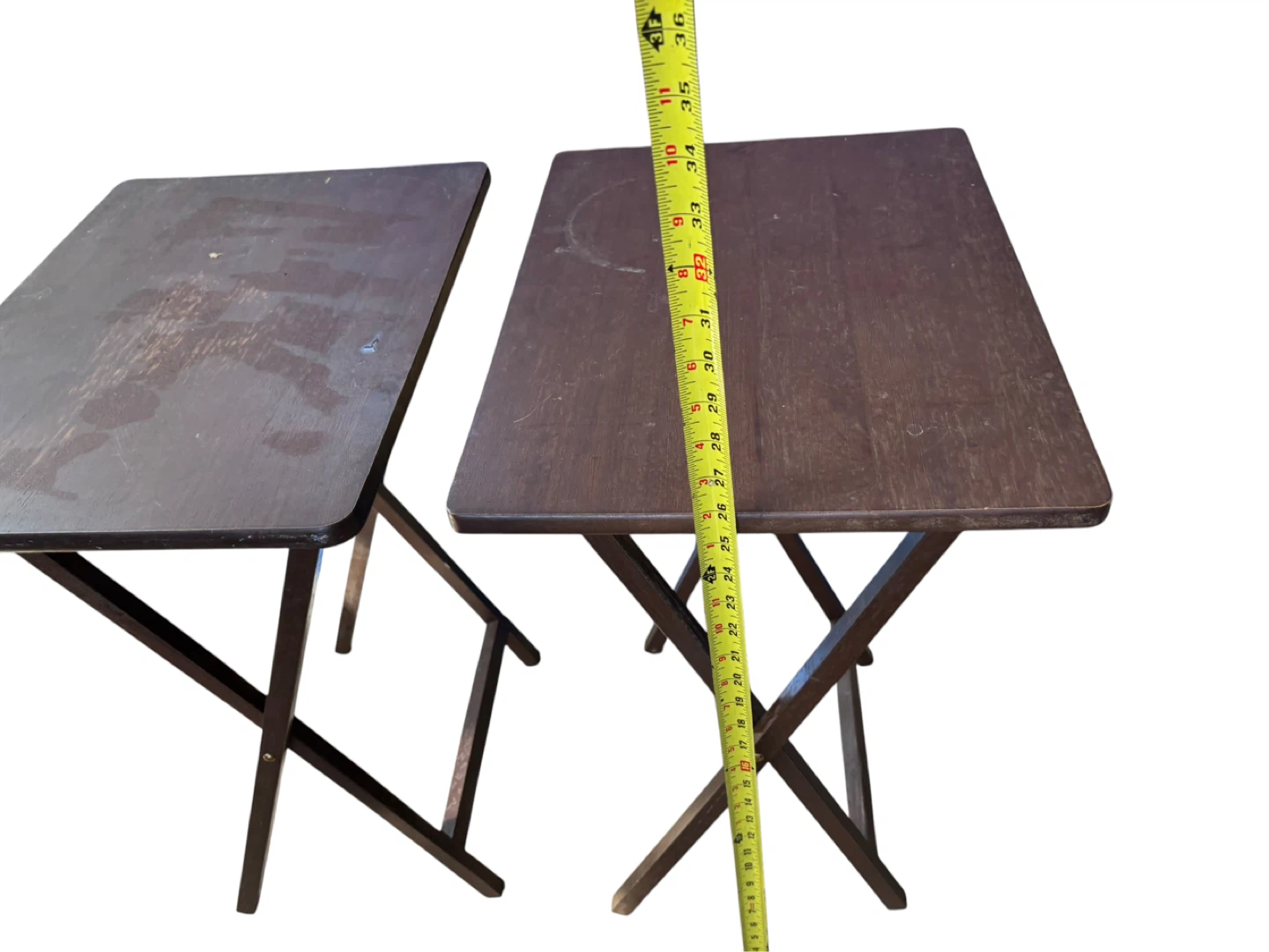 Set of 2 Vintage Wooden TV Trays - photo 2