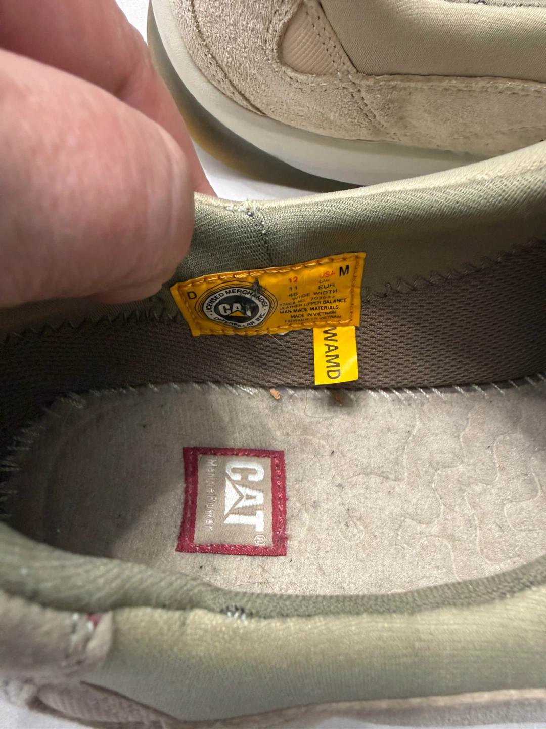 CAT Marine Power Slip-On Shoes Beige Suede - photo 5