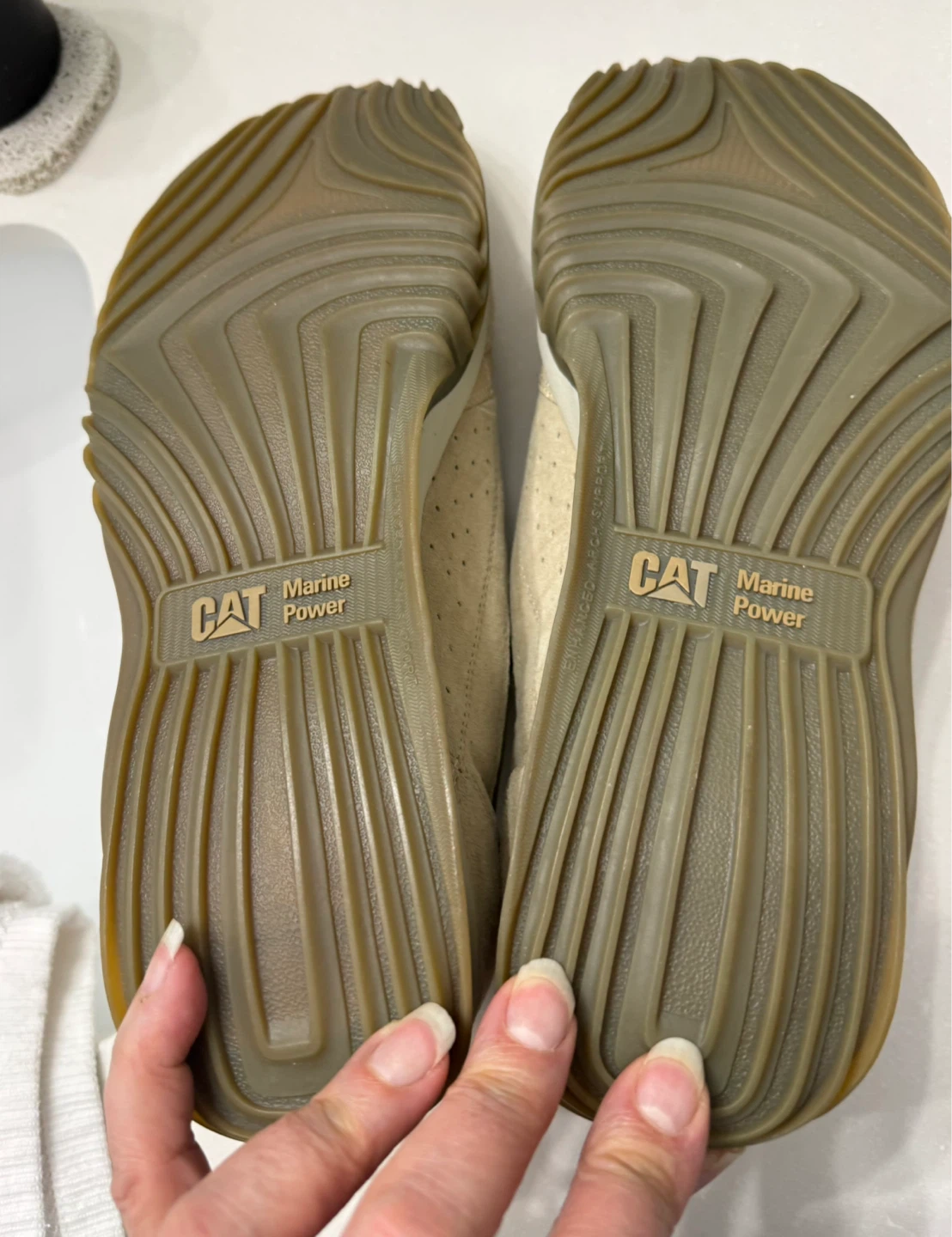 CAT Marine Power Slip-On Shoes Beige Suede - photo 4