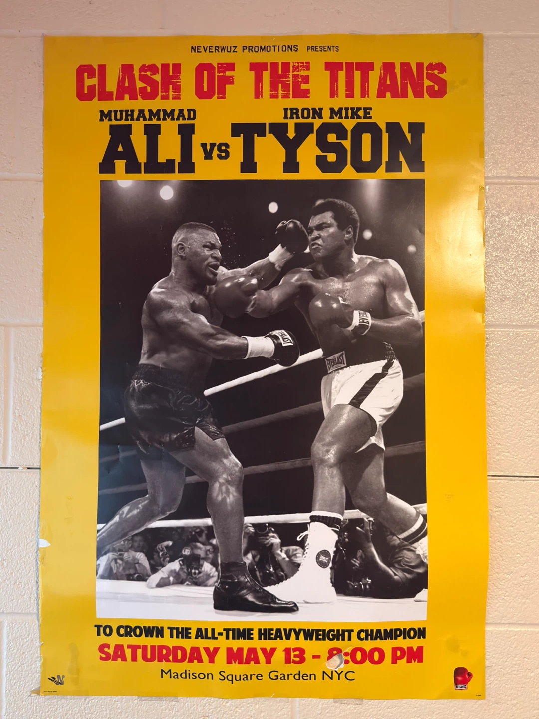 Muhammad Ali vs Mike Tyson fight poster