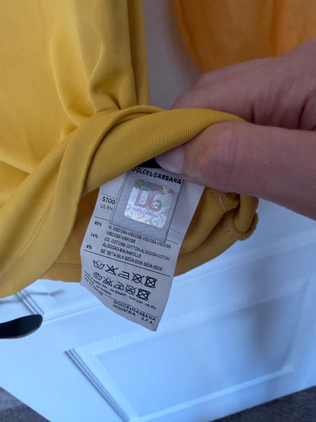 New Dolce & Gabbana Yellow Blouse Size M - photo 5