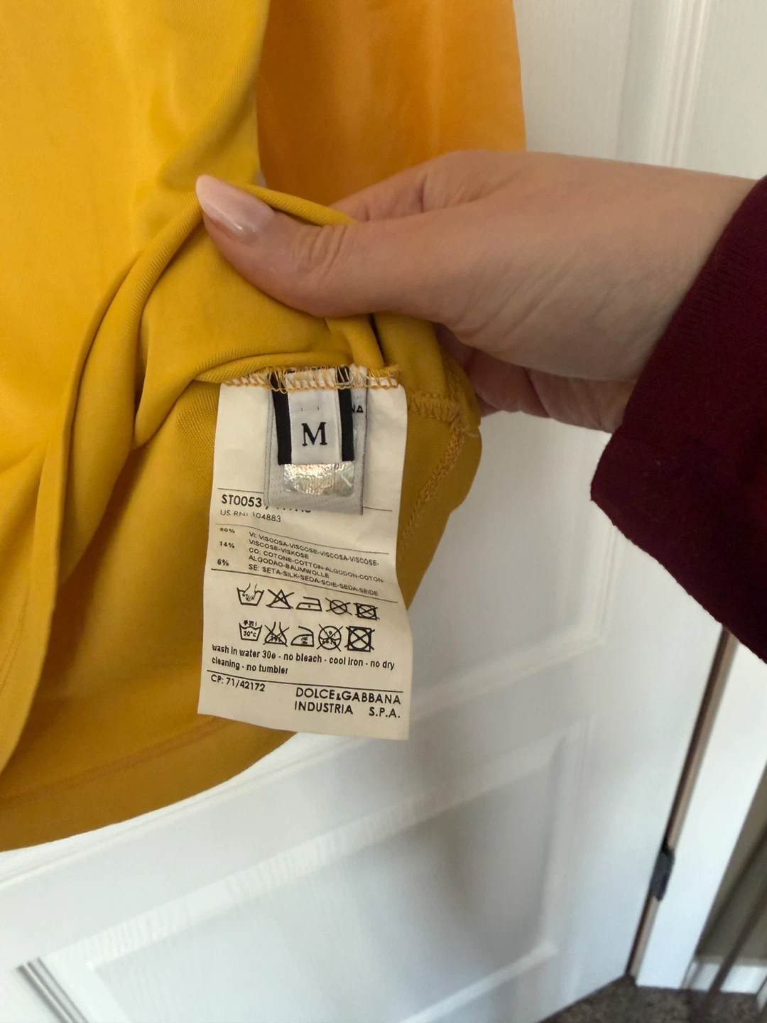 New Dolce & Gabbana Yellow Blouse Size M - photo 4