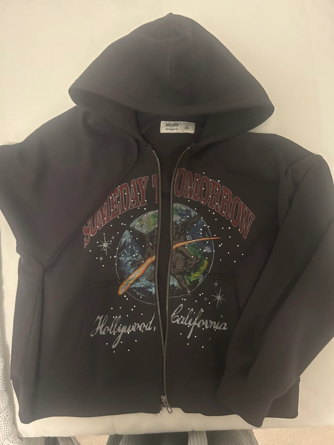 Hollister "Someday Tomorrow" Full Zip Hoodie - Size S